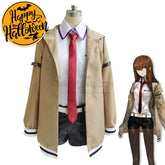 【In Stock】Anime Steins;Gate Cosplay Kurisu Makise Costume Plus Size Costumes